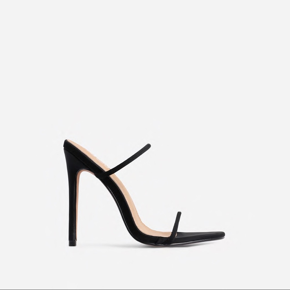 HELIX BARELY THERE MULE IN BLACK LYCRA